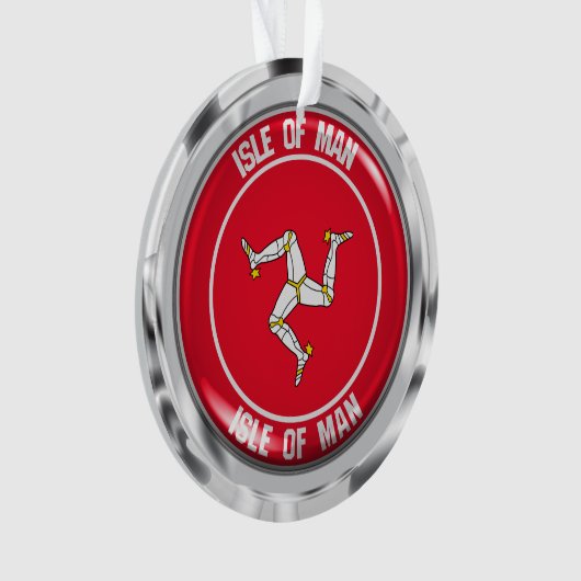 eiland Man Round Emblem Ornament (voorkant)