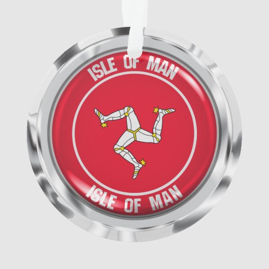 eiland Man Round Emblem Ornament (achterkant)