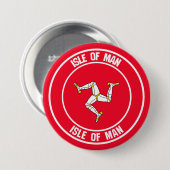 eiland Man Round Emblem Ronde Button 7,6 Cm (Voorkant /achterkant)