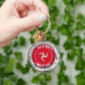eiland Man Round Emblem Sleutelhanger (Hand)
