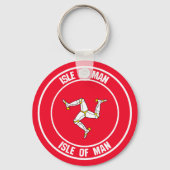 eiland Man Round Emblem Sleutelhanger (Voorkant)