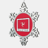 eiland Man Tin Sneeuwvlok Ornament (Rechts)