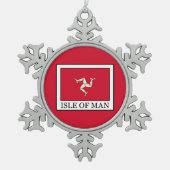 eiland Man Tin Sneeuwvlok Ornament (Voorkant)