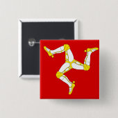 eiland man vierkante button 5,1 cm (Voorkant /achterkant)