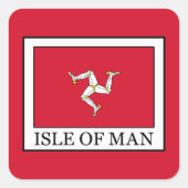 eiland Man Vierkante Sticker (Voorkant)