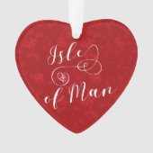 eiland Man Vlag Heart, Manx Ornament (voorkant)