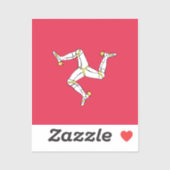 eiland Man-vlagemblem Sticker (Vel)