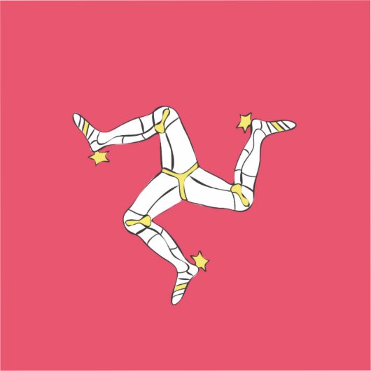 eiland Man-vlagemblem Sticker (Voorkant)