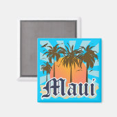 eiland Maui Hawaii Souvenir Magneet (Voorkant / Achterkant)