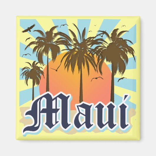 eiland Maui Hawaii Souvenir Magneet (Voorkant)