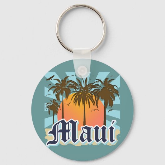 eiland Maui Hawaii Souvenir Sleutelhanger (Voorkant)