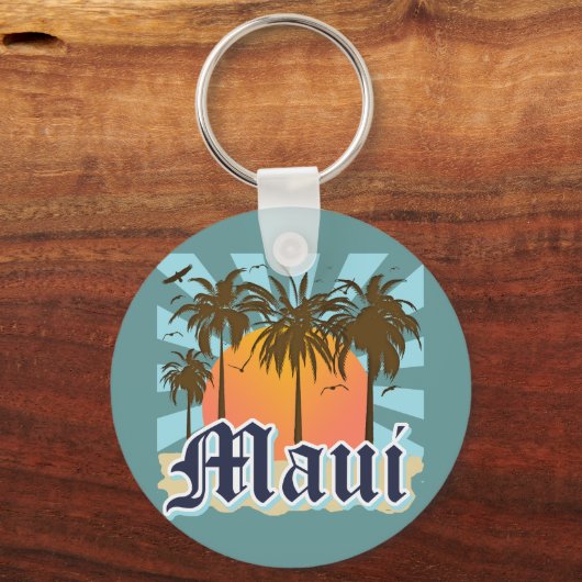 eiland Maui Hawaii Souvenir Sleutelhanger (Voorkant)