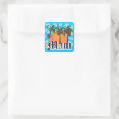 eiland Maui Hawaii Souvenir Vierkante Sticker (Tas)
