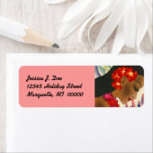 Eiland Meisje Hawaii Hibiscus Retouradres Label (Insitu)