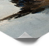Eiland met pijnboom in water landschap kunstprint poster (Hoek)
