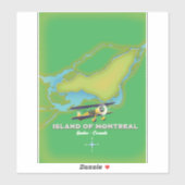 Eiland Montreal Canada kaart Sticker (Vel)