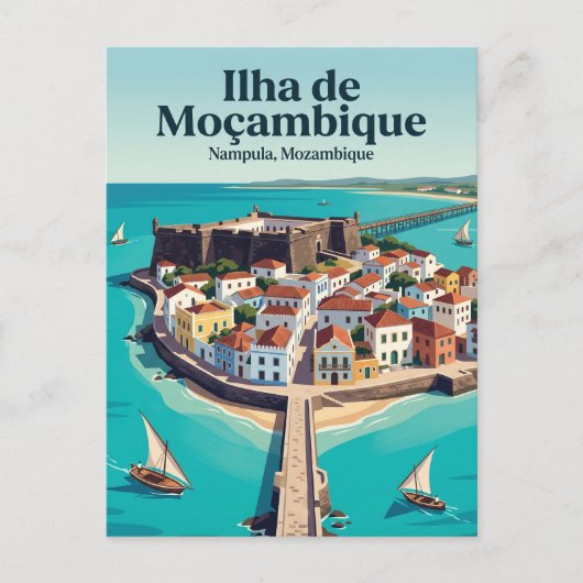 Eiland Mozambique Mozambique Briefkaart (Voorkant)