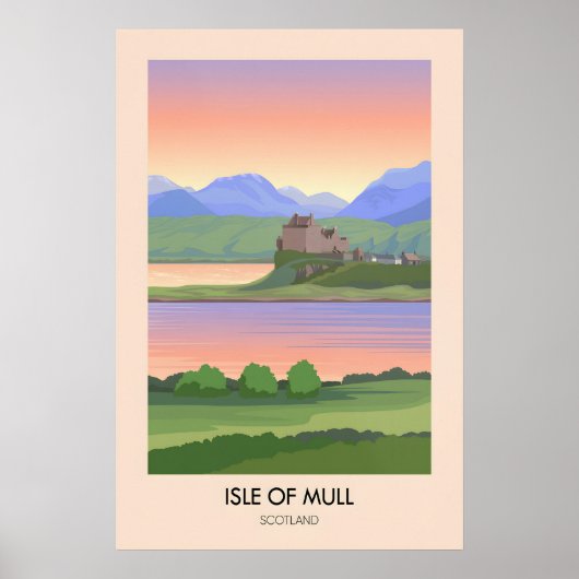 Eiland Mull Schotland Reisposter Poster (Voorkant)