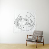 Eiland Muse – Tropisch Vrouwelijk Wandkleed (In Situ (horizontaal))