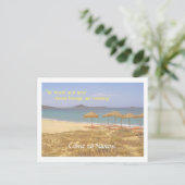EILAND NAXOS GRIEKENLAND/BEACH BRIEFKAART (Staand voorkant)