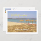 EILAND NAXOS GRIEKENLAND/BEACH BRIEFKAART (Voorkant / Achterkant)