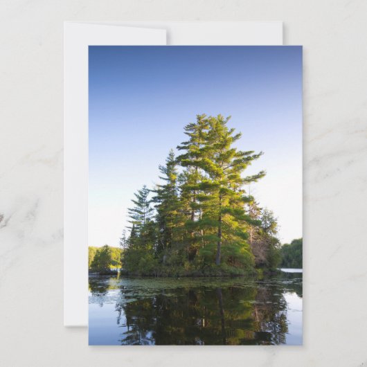 Eiland op Lake Long Pond Bedankkaart (Voorkant)