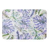 Eiland Paarse tropische palmbladeren Zomereiland Badmat (Voorkant)