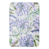 Eiland Paarse tropische palmbladeren Zomereiland Badmat (Voorkant Verticaal)