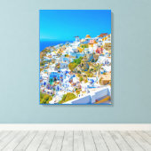 Eiland Paradijs Griekse eiland Serenity Canvas Afdruk (Insitu (Houten vloer))