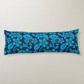 EILAND PLUMERIA (Blauw x 2) Lichaamskussen (Achterkant)