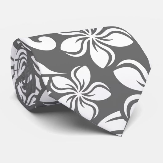 EILAND PLUMERIA (GRIJS) STROPDAS (Opgerold)