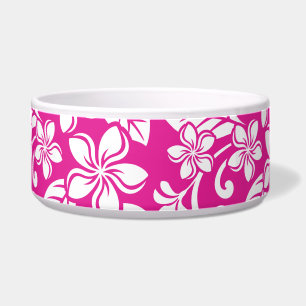 EILAND PLUMERIA (HEET ROZE) Keramische Kom voor Hu