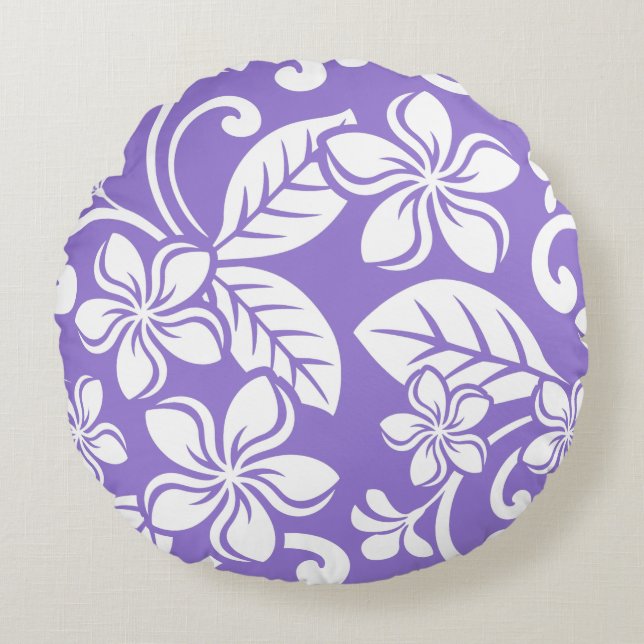 EILAND PLUMERIA (LAVENDEL) ROND KUSSEN (Voorkant)
