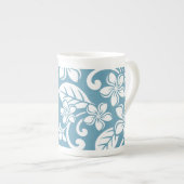 EILAND PLUMERIA (LEI BLAUW) BONE CHINA KOP (Voorkant rechts)