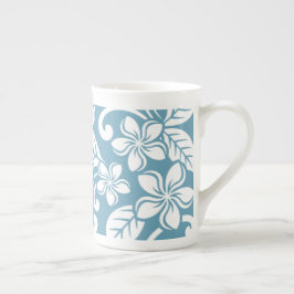 EILAND PLUMERIA (LEI BLAUW) BONE CHINA KOP