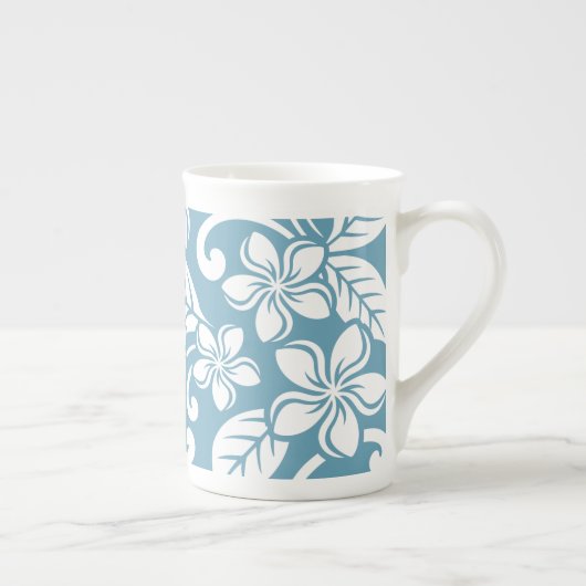 EILAND PLUMERIA (LEI BLAUW) BONE CHINA KOP (Rechts)