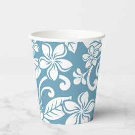 EILAND PLUMERIA (LEI BLAUW) PAPIEREN BEKERS