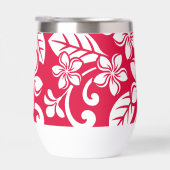 EILAND PLUMERIA PATROON IN AARDBEIEN ROOD (Rechts)