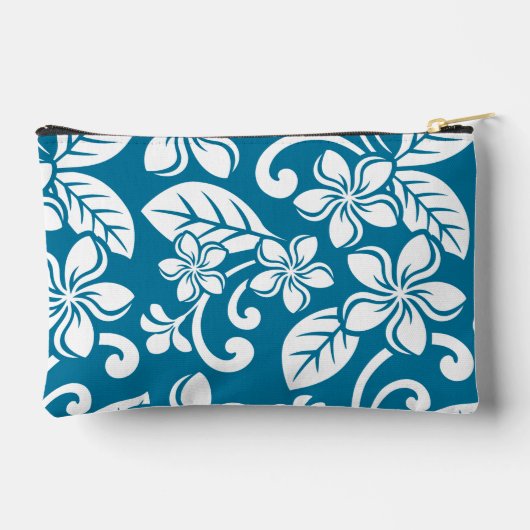 EILAND PLUMERIA PATROON IN CARIBISCH BLAUW ETUI (Achterkant)