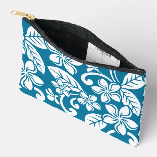 EILAND PLUMERIA PATROON IN CARIBISCH BLAUW ETUI (Open)