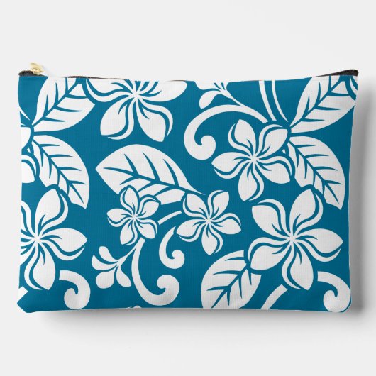 EILAND PLUMERIA PATROON IN CARIBISCH BLAUW ETUI (Voorkant)