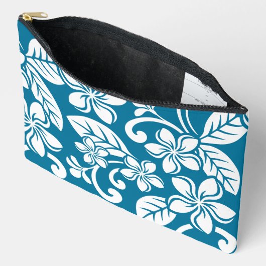 EILAND PLUMERIA PATROON IN CARIBISCH BLAUW ETUI (Open)