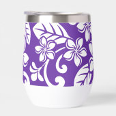 EILAND PLUMERIA PATROON IN HET PAARSE (Rechts)