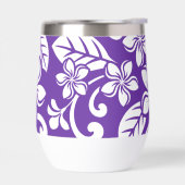 EILAND PLUMERIA PATROON IN HET PAARSE (Links)