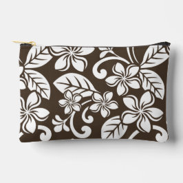 EILAND PLUMERIA PATROON IN KOFFIE BRUIN ETUI