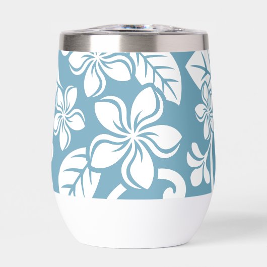 EILAND PLUMERIA PATROON IN SLATE BLUE (Voorkant)