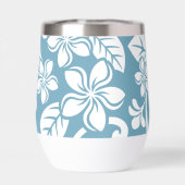 EILAND PLUMERIA PATROON IN SLATE BLUE (Achterkant)