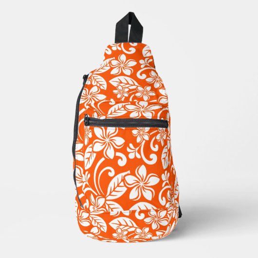 EILAND PLUMERIA PATROON IN ZEER SINAASAPPEL SLING BAG (Voorkant)