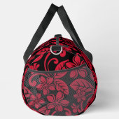 EILAND PLUMERIA PATROON IN ZWART/ROOD PLUNJEZAK (Rechts)