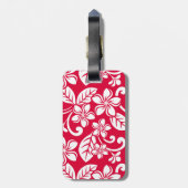 EILAND PLUMERIA (STRAWBERRY ROOD) BAGAGELABEL (Achterkant verticaal)